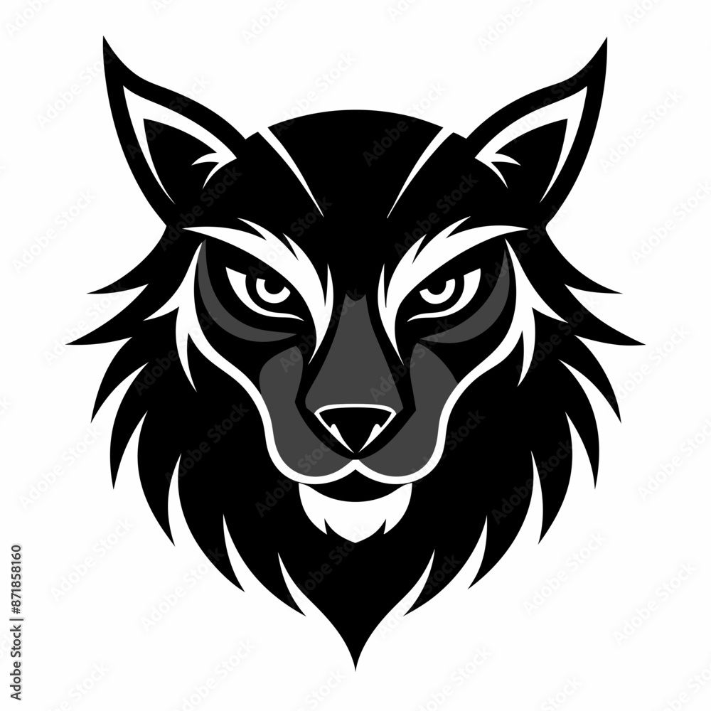 Animal logo icon black shape white background Animal logo icon black shape white background
