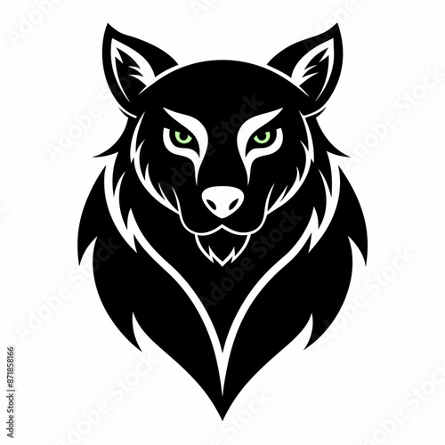 Animal logo icon black shape white background