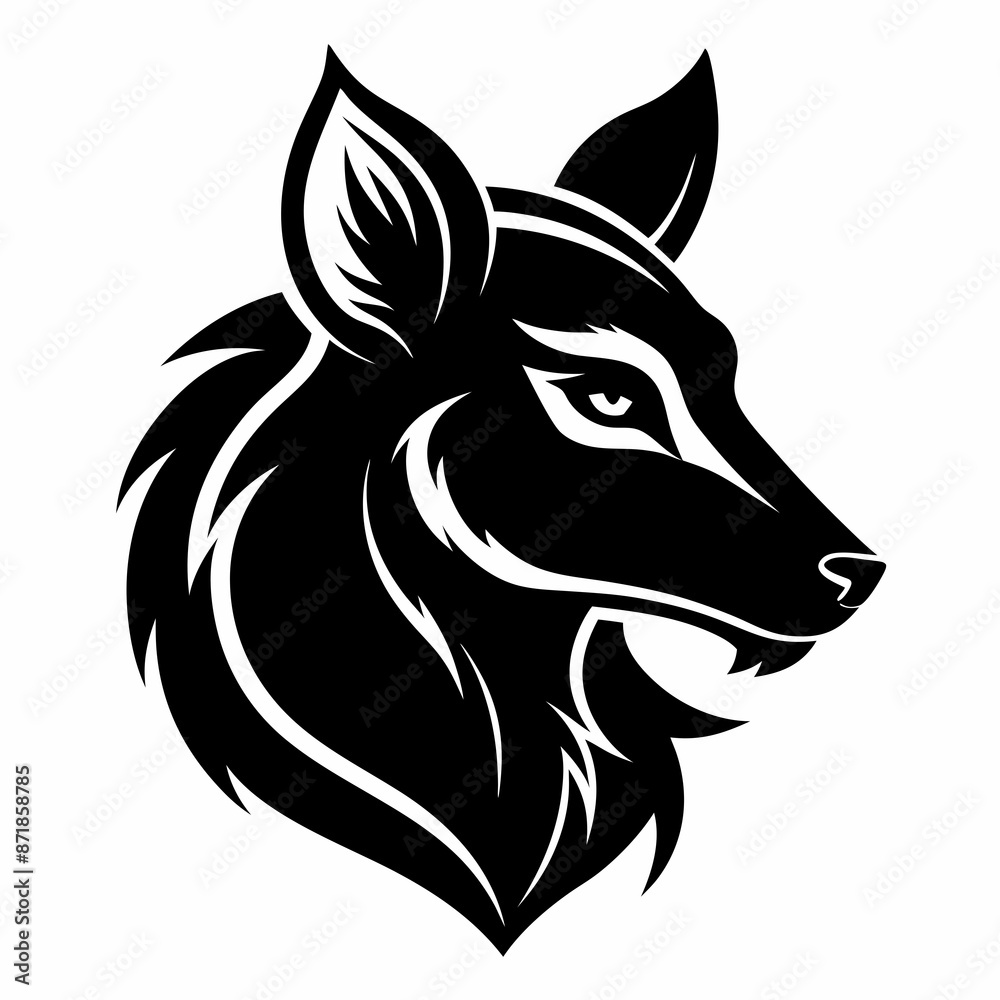 Animal logo icon black shape white background Animal logo icon black shape white background