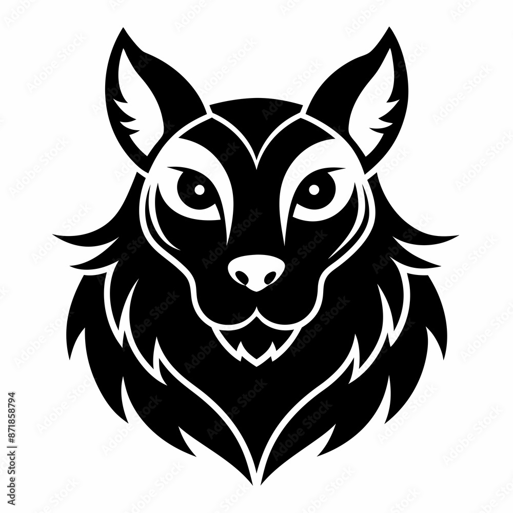 Animal logo icon black shape white background Animal logo icon black shape white background