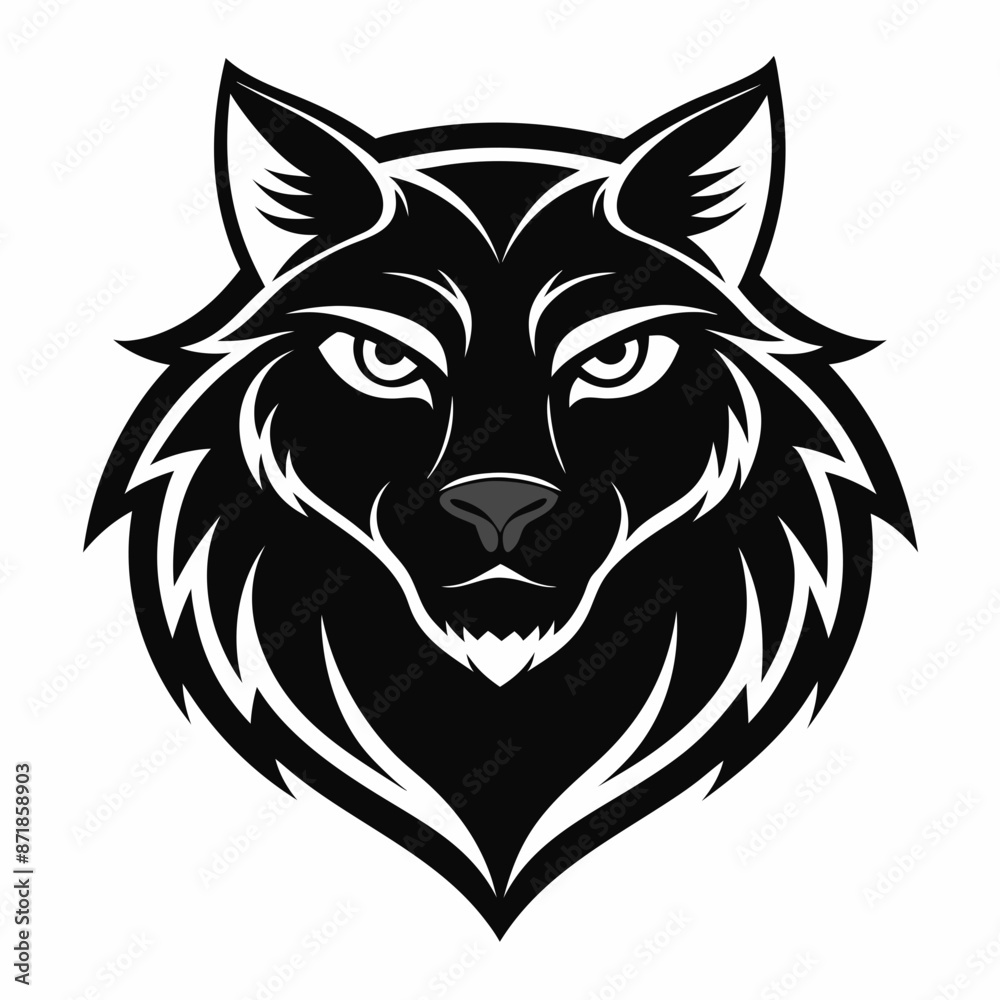 Animal logo icon black shape white background Animal logo icon black shape white background
