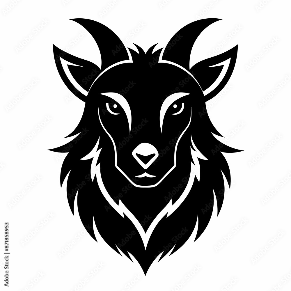 Animal logo icon black shape white background