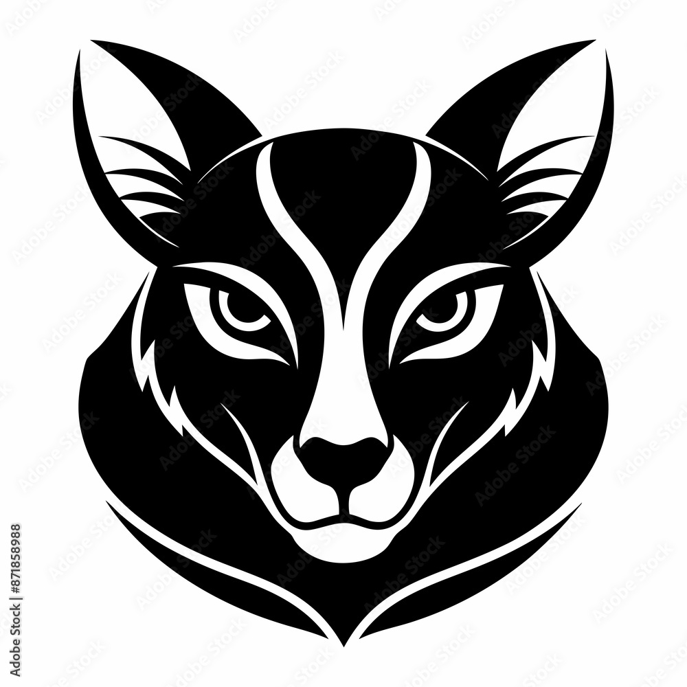 Animal logo icon black shape white background Animal logo icon black shape white background