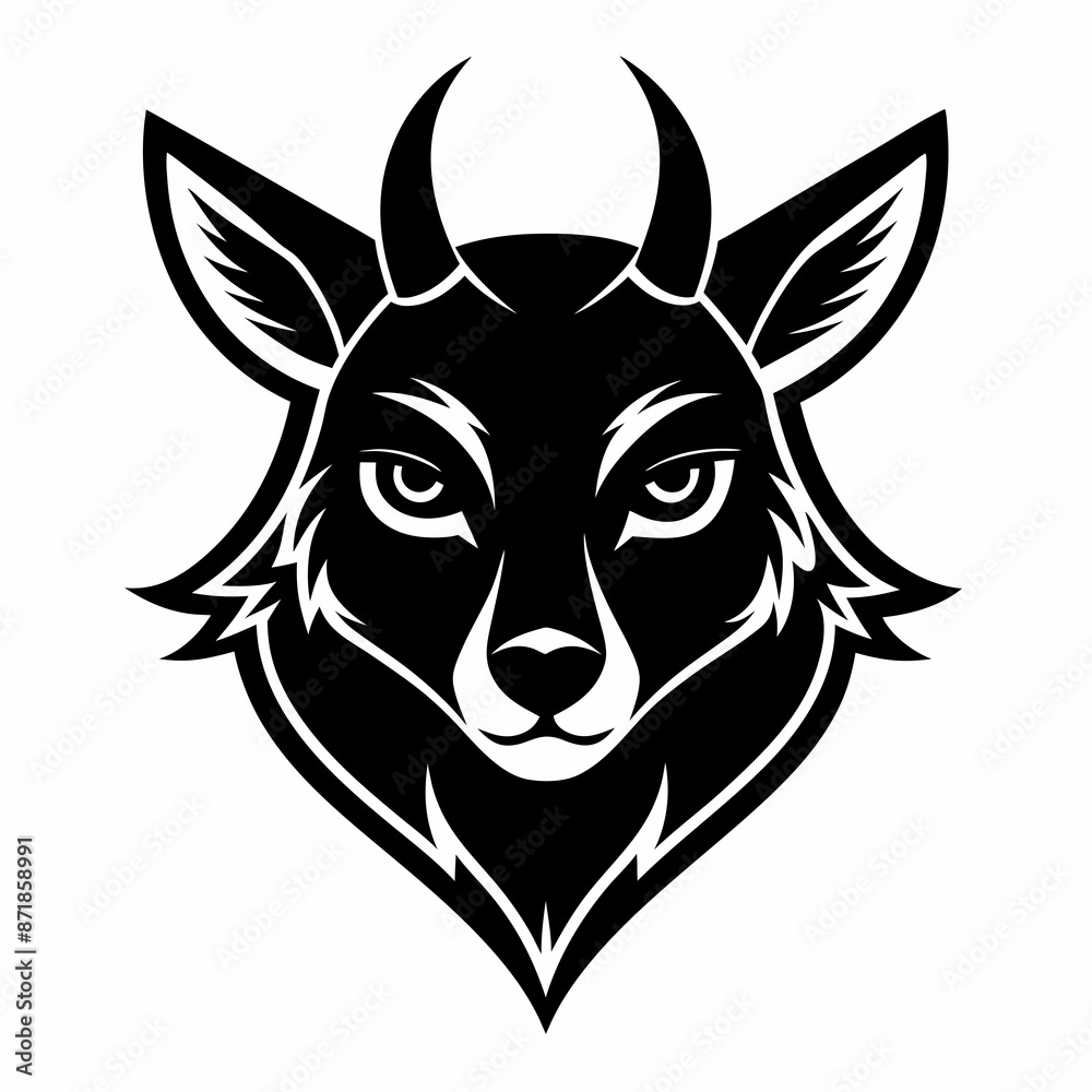 Animal logo icon black shape white background Animal logo icon black shape white background