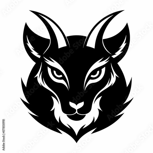 Animal logo icon black shape white background