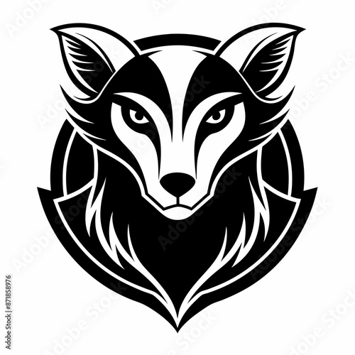 Animal logo icon black shape white background