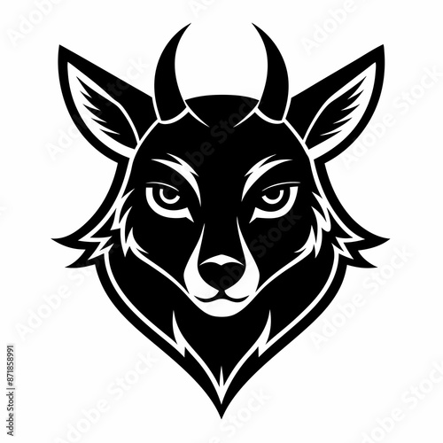 Animal logo icon black shape white background