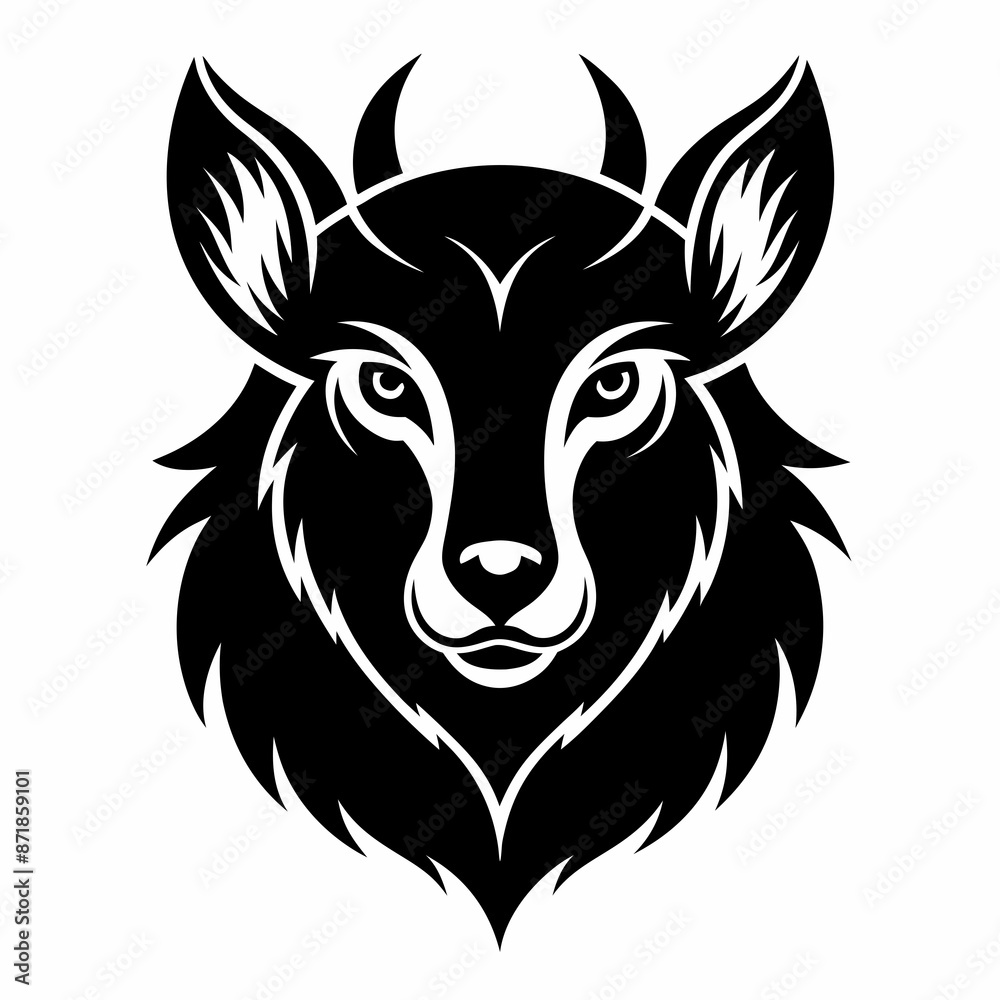 Animal logo icon black shape white background Animal logo icon black shape white background