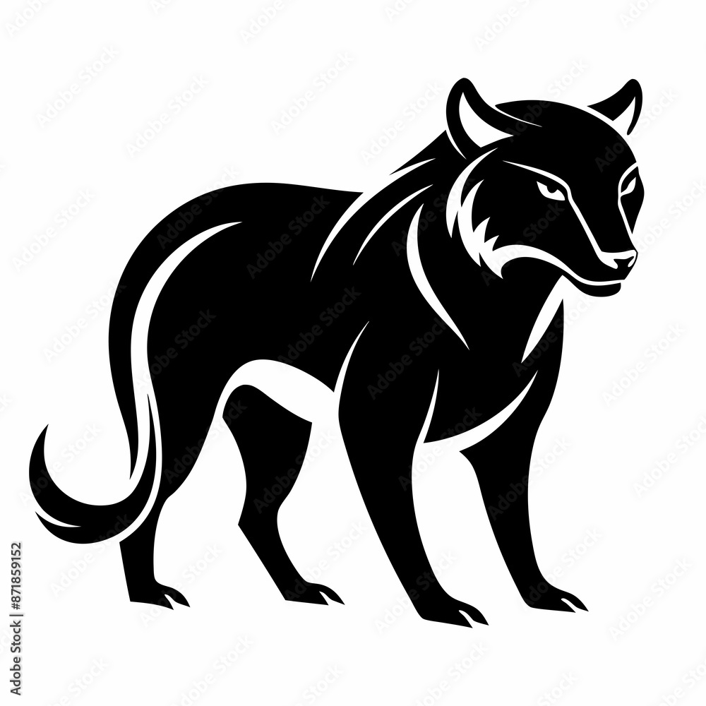Animal logo icon black shape white background Animal logo icon black shape white background
