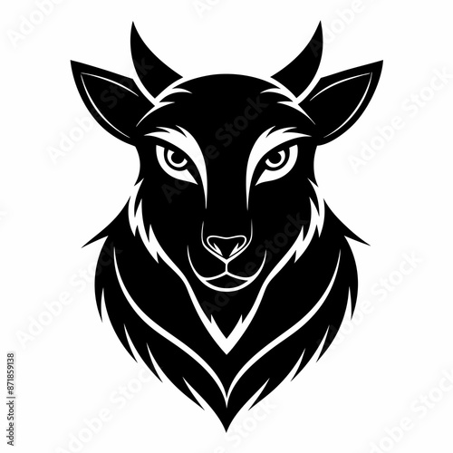 Animal logo icon black shape white background