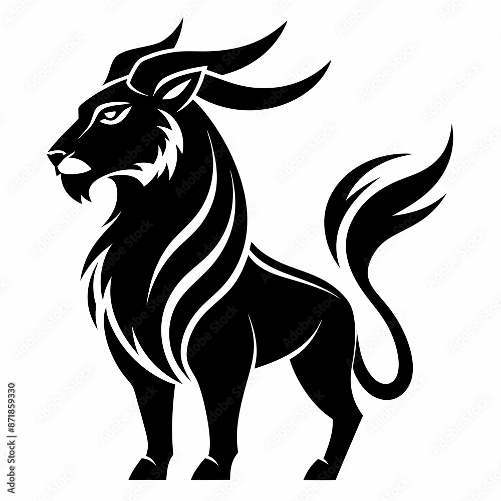 Animal logo icon black shape white background Animal logo icon black shape white background