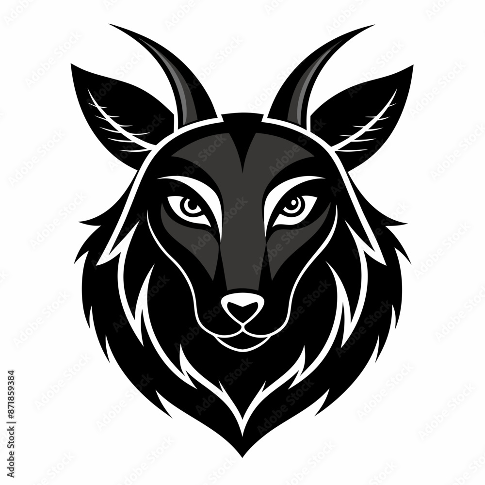 Animal logo icon black shape white background Animal logo icon black shape white background
