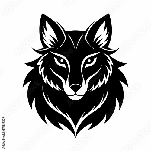 Animal logo icon black shape white background