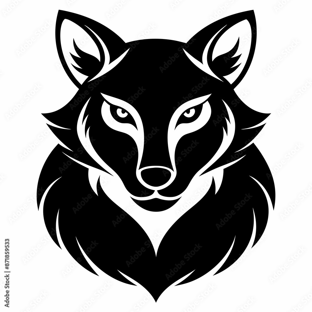 Animal logo icon black shape white background Animal logo icon black shape white background