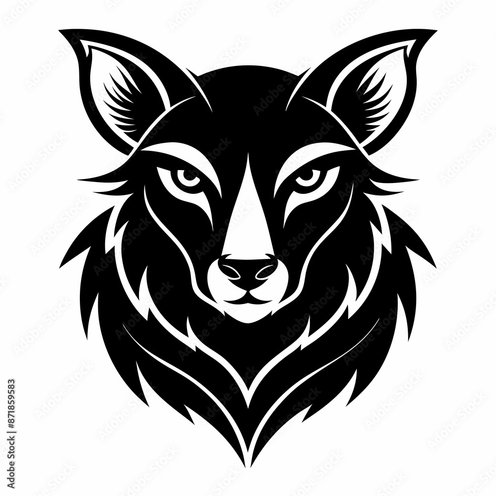 Animal logo icon black shape white background Animal logo icon black shape white background