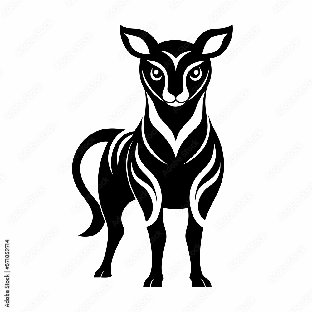 Animal logo icon black shape white background Animal logo icon black shape white background