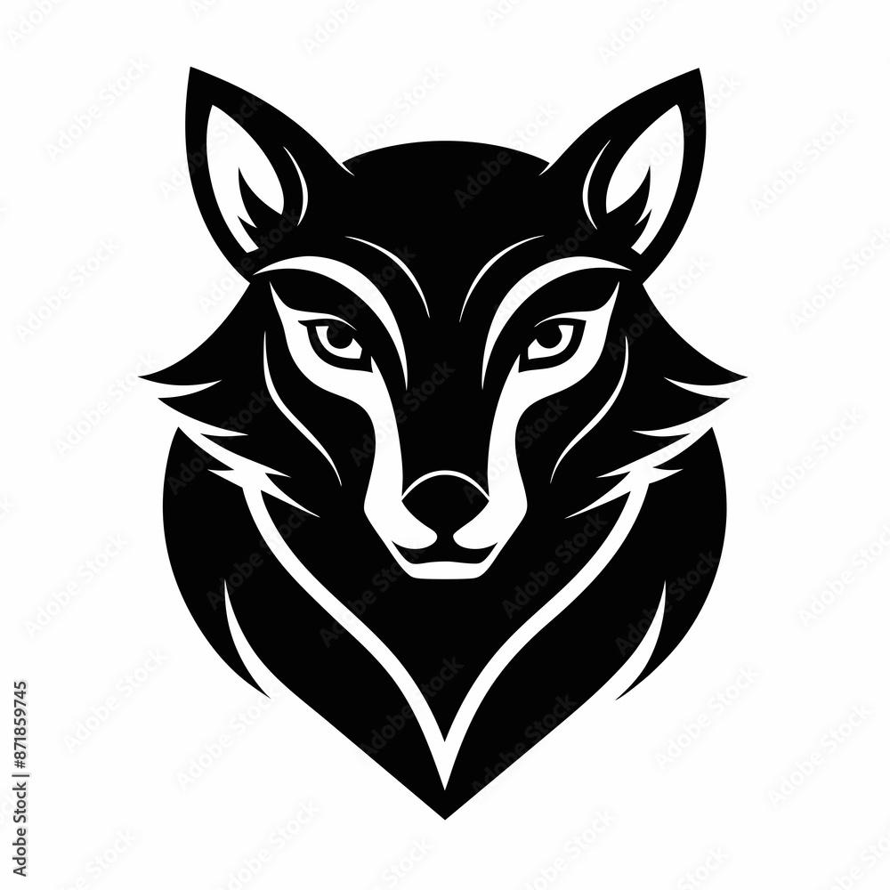 Animal logo icon black shape white background Animal logo icon black shape white background
