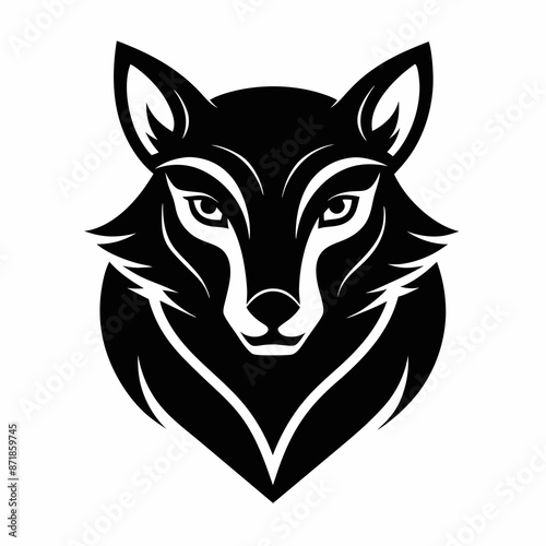 Animal logo icon black shape white background