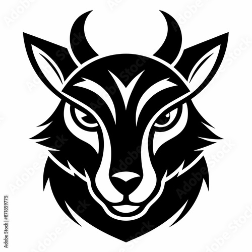 Animal logo icon black shape white background