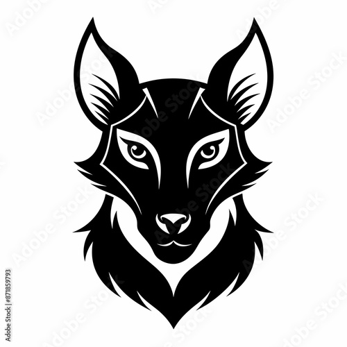 Animal logo icon black shape white background