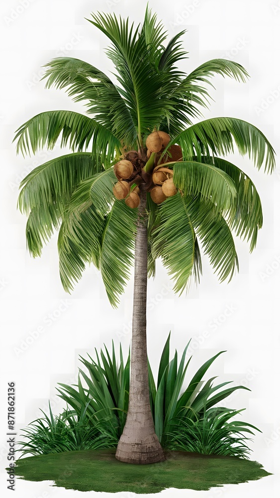 Fototapeta premium palm tree isolated on white background