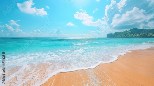 Sun-kissed beach with turquoise waters