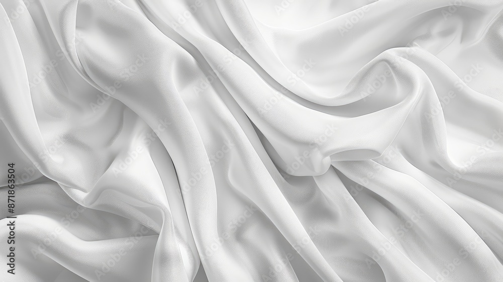 Obraz premium Smooth and elegant white fabric texture background