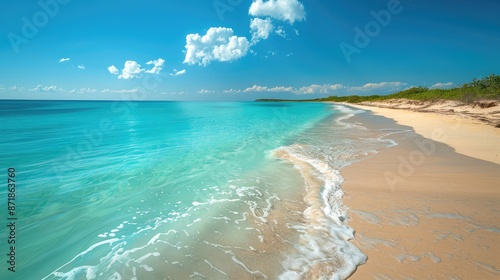 Sun-kissed beach with turquoise waters