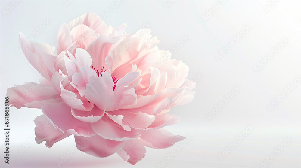 Peony Extract Beauty Elixir for Skin Renewal and Vitality on Clean White Background Peony Extract Beauty Elixir for Skin Renewal and Vitality on Clean White Background