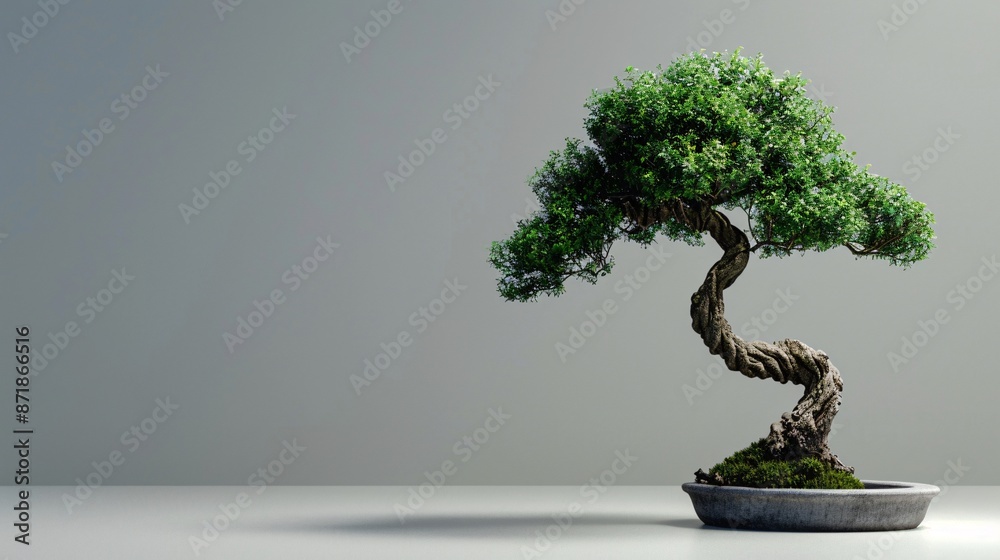 bonsai tree in a pot don white background bonsai tree in a pot don white background