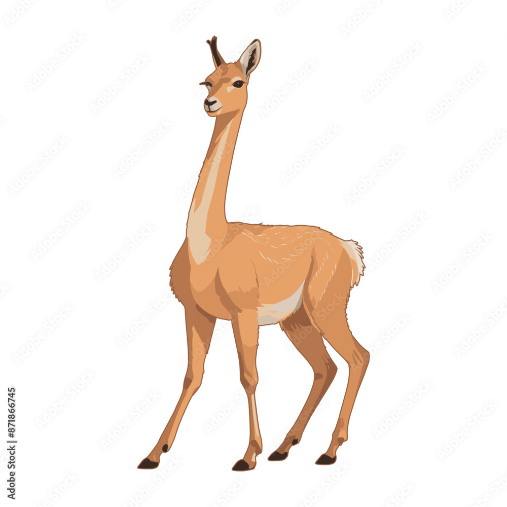 Hand Drawn Palaeolama Vector Llama Illustration Hand Drawn Palaeolama Vector Llama Illustration