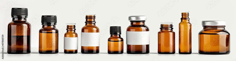 Assorted Medicine Bottles with Labels Assorted Medicine Bottles with Labels
