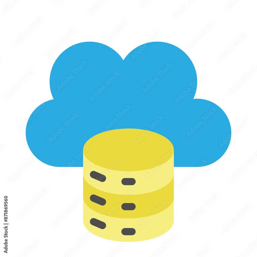 Cloud Data Vector Flat Icon Design Cloud Data Vector Flat Icon Design