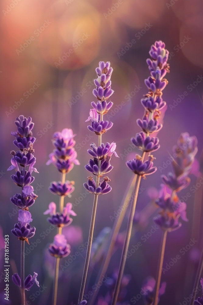 Lavender blooms swaying in a field, with a softly blurred background of a sunlit meadow. Lavender blooms swaying in a field, with a softly blurred background of a sunlit meadow.