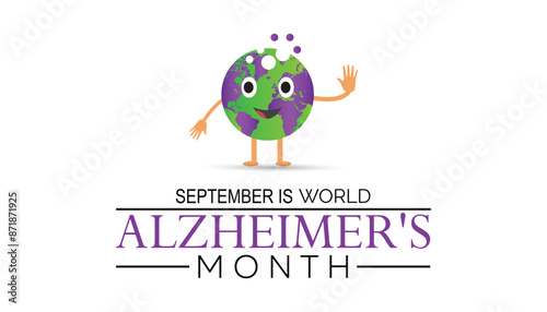 World Alzheimer's Month is observed every year on September. banner design template Vector illustration background design.
