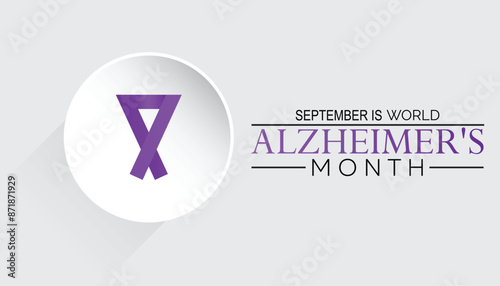 World Alzheimer's Month is observed every year on September. banner design template Vector illustration background design.