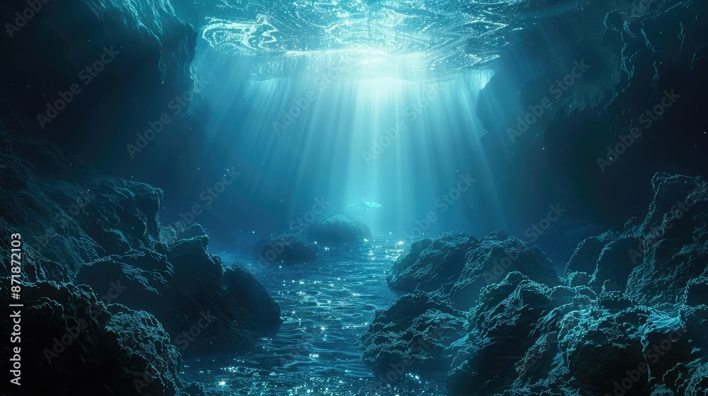 Obraz premium Write a song lyrics about exploring the depths of an alien ocean