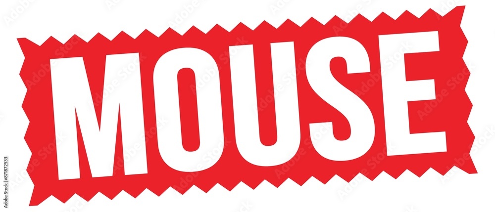 MOUSE text written on red stamp sign. MOUSE text written on red stamp sign.