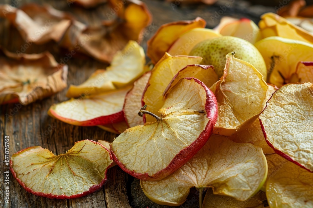 Close up of homemade dehydrated fruits Close up of homemade dehydrated fruits
