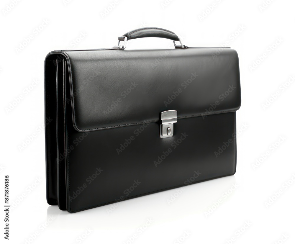 Elegant Black Leather Briefcase Elegant Black Leather Briefcase