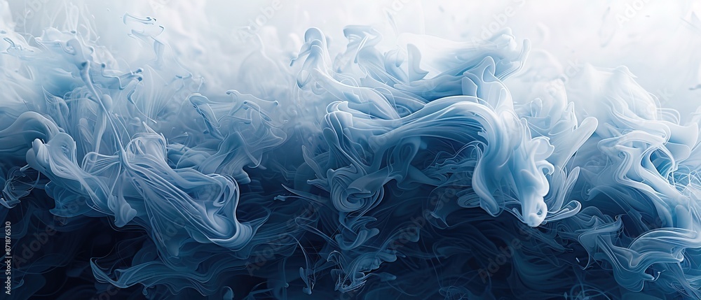 Spectacular image of dark blue and white liquid ink churning together, with a realistic texture and great quality for abstract concept Spectacular image of dark blue and white liquid ink churning together, with a realistic texture and great quality for abstract concept