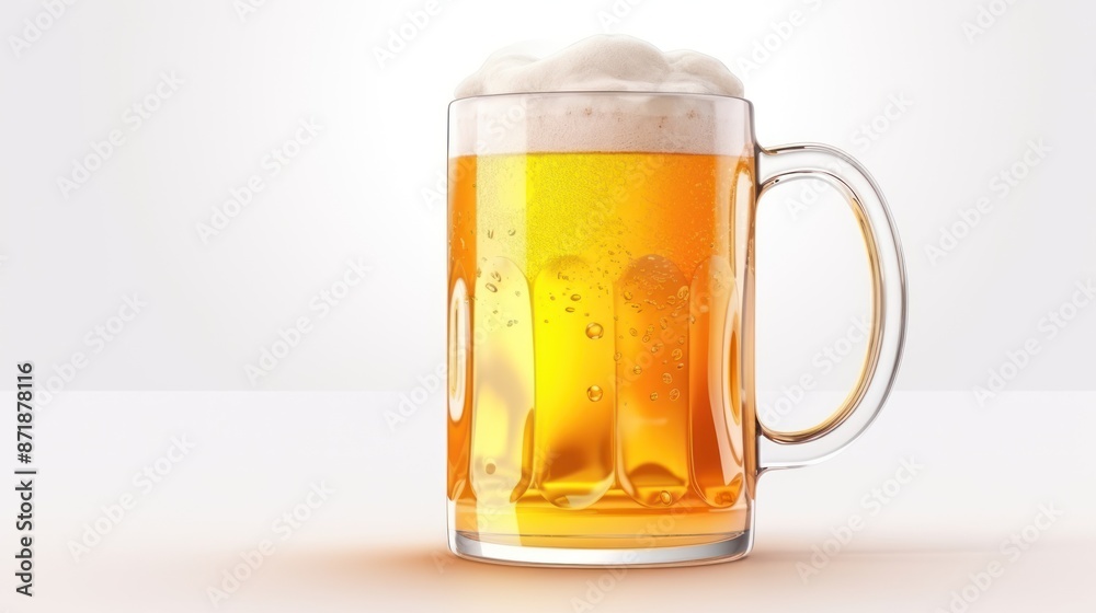 mug of beer on white mug of beer on white