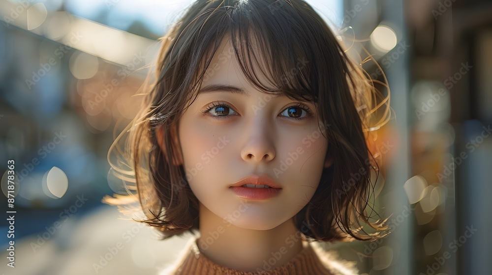 Fototapeta premium 清楚できれいな女性のお顔