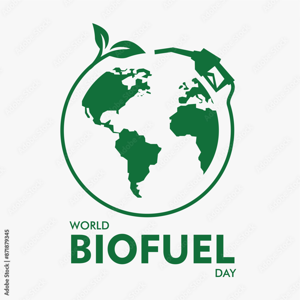 vector world biofuel day poster template
