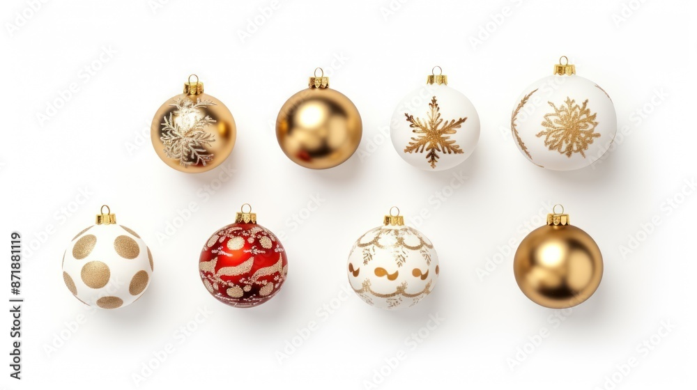 Christmas decoration on white background Christmas decoration on white background