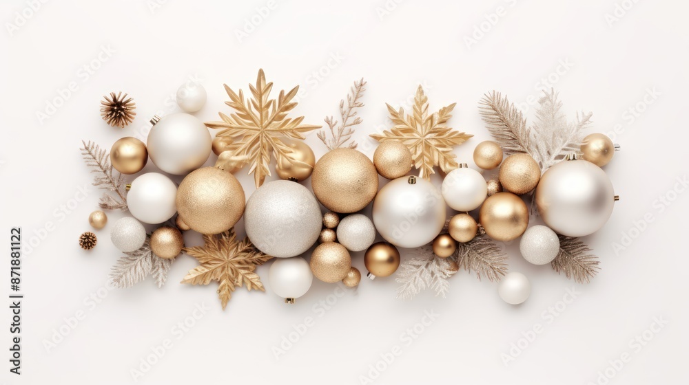 Christmas decoration on white background Christmas decoration on white background