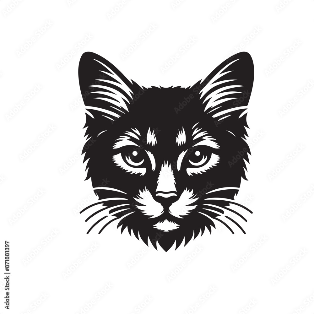 cat head silhouette vector eps cat head silhouette vector eps