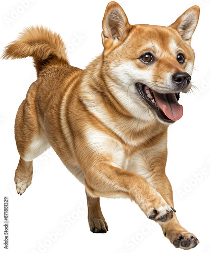 Wallpaper Mural Joyful Shiba Inu Dog Running with Excitement on Transparent Background, Showcasing the Energetic and Playful Nature of a Happy and Adorable Pet Torontodigital.ca