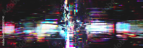 Abstract glitch background, art digital pixel noise, pixelated texture, digital errors on screen, pixel noise test screen, AI artificial intelligence technology, Chatbot, Upgrade operating system
