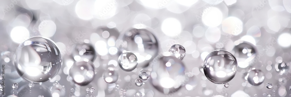 Shiny Water Droplets with Bokeh